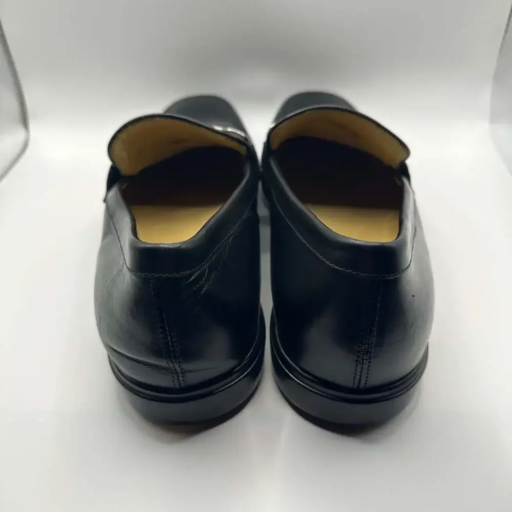 Cole Haan Collection Men's Black Leather Horsebit Loafers Made in Italy Rare